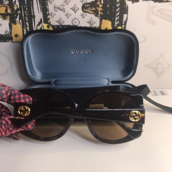 Gucci GG1257SA 002 Havana/Brown Oversized Sunglasses – New w/ Full Packaging - Picture 5 of 13